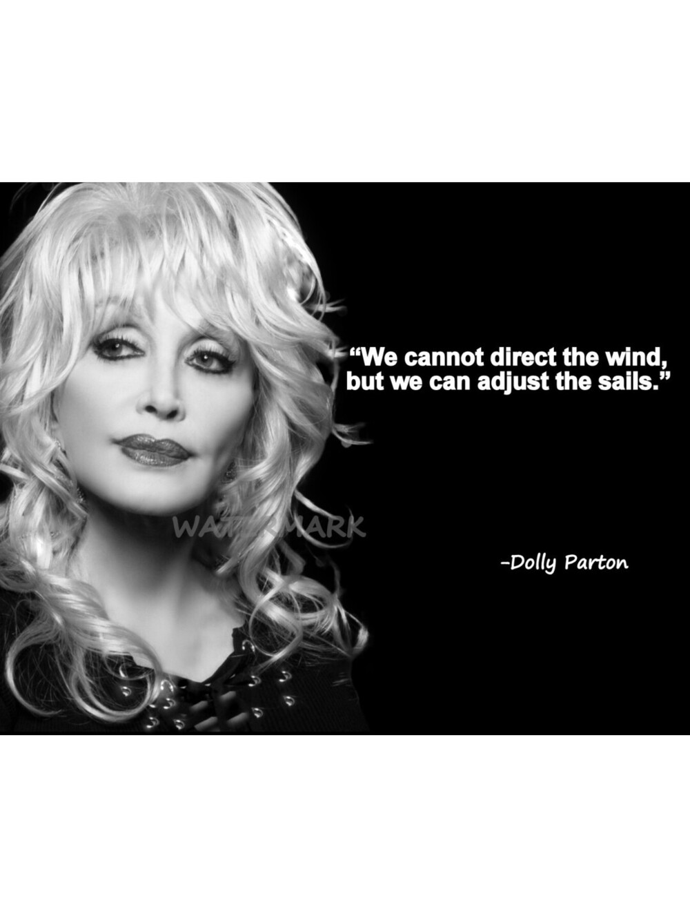 DOLLY PARTON QUOTE WE CANNOT DIRECT THE WIND PUBLICITY PHOTO 8X10
